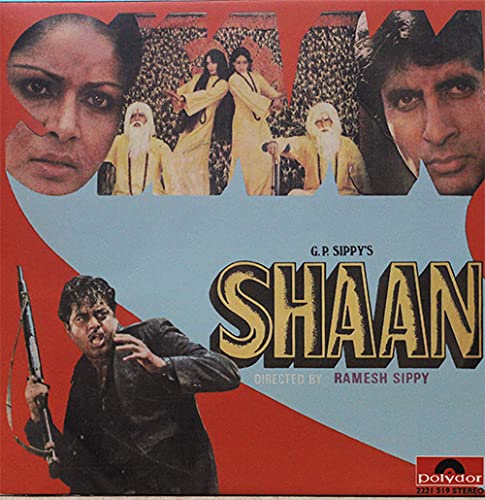 Image of Front Cover of 1124315E: 7" EP - R. D. BURMAN, Shaan (Polydor Red Label; , India 1980, Picture Sleeve) Split Seams, Top Seam Also Torn  G/VG+