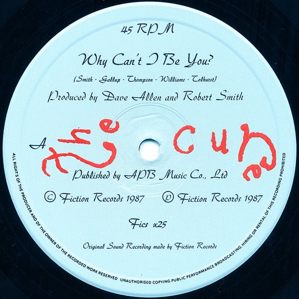 Image of Label Cover of 12" - VG/VG - THE CURE, Why Can't I Be You? (12" Remix) (Fiction Records; Fics x25, UK 1987, Picture Sleeve), Light marks, edge wear,  - 4046050S