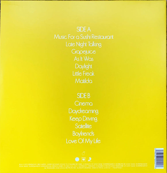 Image of Back Cover of LP - EX/EX - HARRY STYLES, Harry s House (Erskine Records; 19658700421, Europe 2022, Gatefold, Booklet, Postcard, Sea Glass Vinyl ), ,  - 2426135E