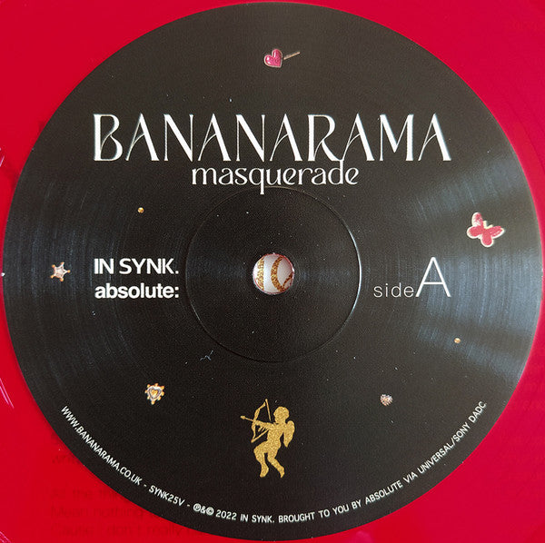 Image of Label Cover of 1144458S: LP - BANANARAMA, Masquerade (In Synk; SYNK25V, UK 2022, Inner, Red Transparent)   VG+/VG+