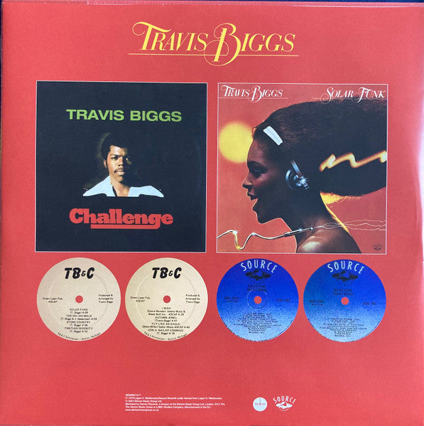 Image of Label of 1714276C: LP - TRAVIS BIGGS, Solar Funk (RSD 2024) (Demon Records; DEMREC1211, Worldwide 2024, Inner, Solar Speckle Marbled Translucent Vinyl)   NEW/NEW