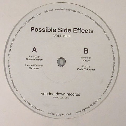 Image of Front Cover of 1114349C: 12" - VARIOUS, Possible Side Effects, Vol. 2 (Voodoo Down Records; VDR002, US 2012) Record very slightly dished  /G+