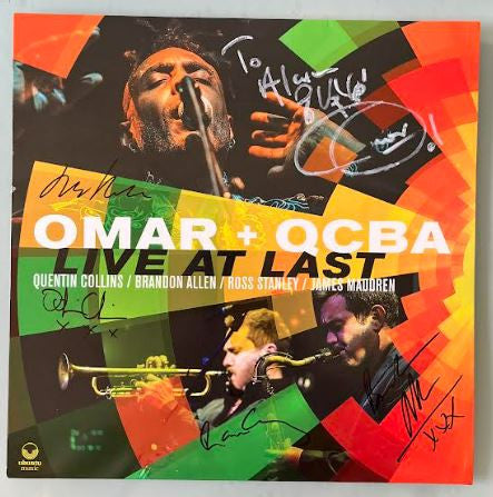 Image of Front Cover of LP - VG+/VG - OMAR + QCBA, Live At Last (Ubuntu Music; UBU0100LP, UK 2021), Strong VG -  a couple of hairlines, still in opened shrinkwrap,  - 1846015S