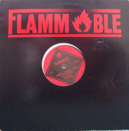 Image of Front Cover of 1124423E: 12" - SISKO, Light Over Me (Gate Of Light Mix) / (Club Mix) (Flammable Records; Flam007, UK 1999, Company Sleeve) Surface Marks / Groove Wear side A, Does Not Affect Play. Sticker Damage to Sleeve  VG/VG