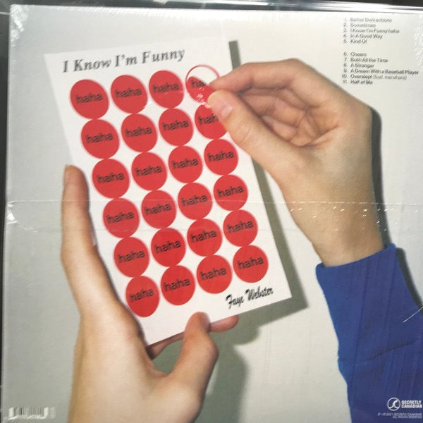 Image of Back Cover of LP - VG+/VG+ - FAYE WEBSTER, I Know I'm Funny Haha (Secretly Canadian; SC401, US 2021, Inner), Paper scuffs. Indents, creasing, light edge wear, small stains to inner.,  - 2226158E