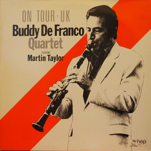 Image of Front Cover of 1224011E: LP - BUDDY DEFRANCO QUARTET FEATURING MARTIN TAYLOR, On Tour - UK (Hep Records; Hep 2023, UK 1984) Sticker residue to sleeve  VG/VG+