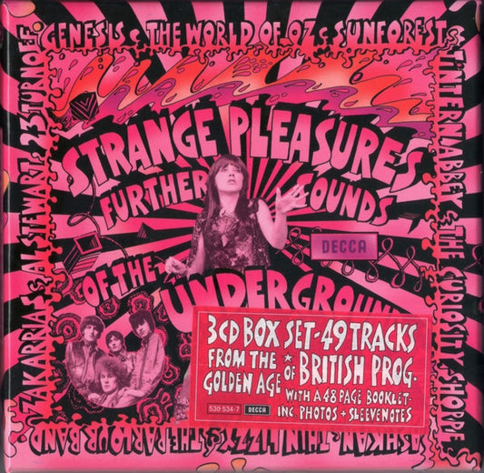 Image of Front Cover of 4735255E: 3xCD - VARIOUS, Strange Pleasures - Further Sounds Of The Decca Underground (Decca; 530 5347, Europe 2008, Box Set, Booklet)   VG+/VG+