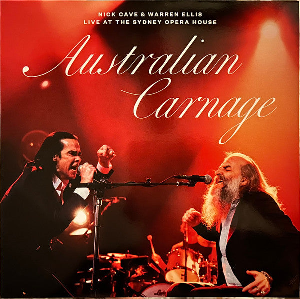 Image of Front Cover of 1244100S: LP - NICK CAVE & WARREN ELLIS, Australian Carnage (Live At The Sydney Opera House) (Goliath Records; BS024V, Worldwide 2023) Opened Instore, Still In Shrinkwrap  VG+/EX