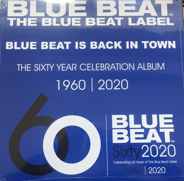 Image of Front Cover of 1244036S: LP - VARIOUS ARTISTS, Blue Beat Is Back In Town - The Sixty Year Celebration Album 1960 - 2020 (Blue Beat; BB202060002B, UK 2020)   EX/EX