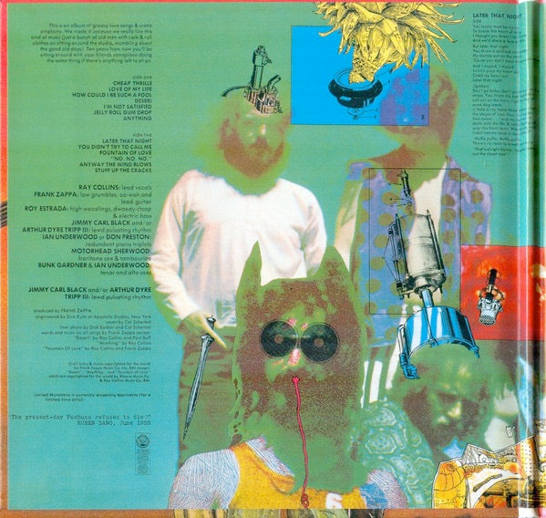 Image of Back Cover of 1214124C: CD - FRANK ZAPPA & THE MOTHERS OF INVENTION*, Cruising With Ruben & The Jets (Rykodisc; VACK-1207, Japan 2001 Reissue, CD in LP replica card gatefold sleeve, Insert) Obi Missing   VG+/VG+