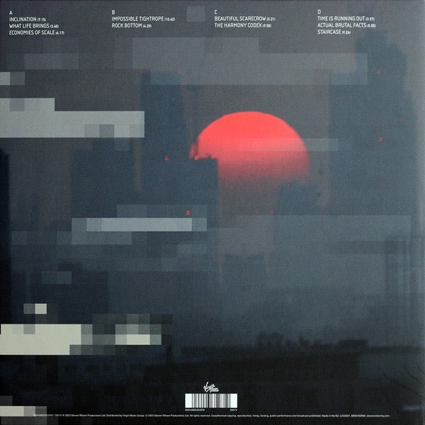 Image of Back Cover of 1214113C: 2xLP - STEVEN WILSON, The Harmony Codex (Virgin Music Group; SW7V, Europe 2023, Gatefold, 2 Inners, Black Vinyl.)   VG+/VG+