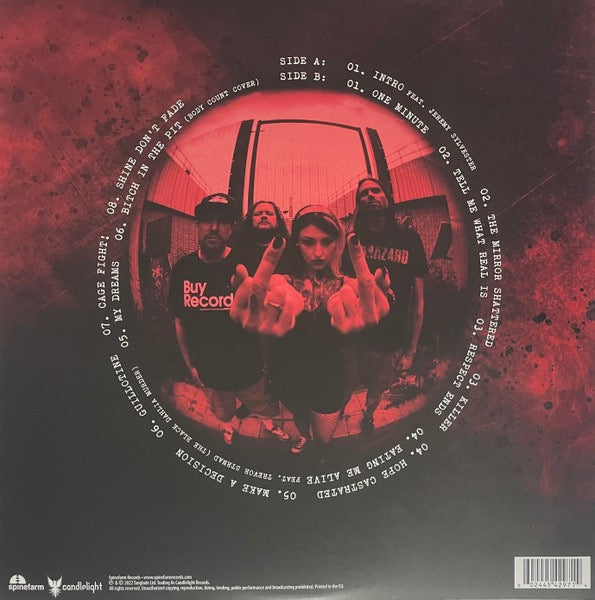 Image of Back Cover of 1034105E: LP - CAGE FIGHT, Cage Fight (Candlelight Records; CANDLE542971, UK 2022, Gatefold, Transparent Red w/Black Splatter Vinyl)   NEW/NEW