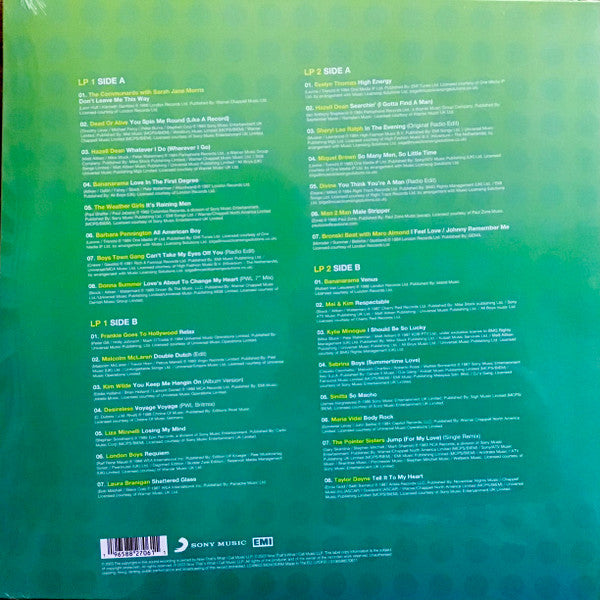 Image of Back Cover of 1244198S: 2xLP - VARIOUS, Now Eighties Dancefloor Hi-NRG & Pop (Sony Music; LPDF01, UK 2023)   VG+/EX