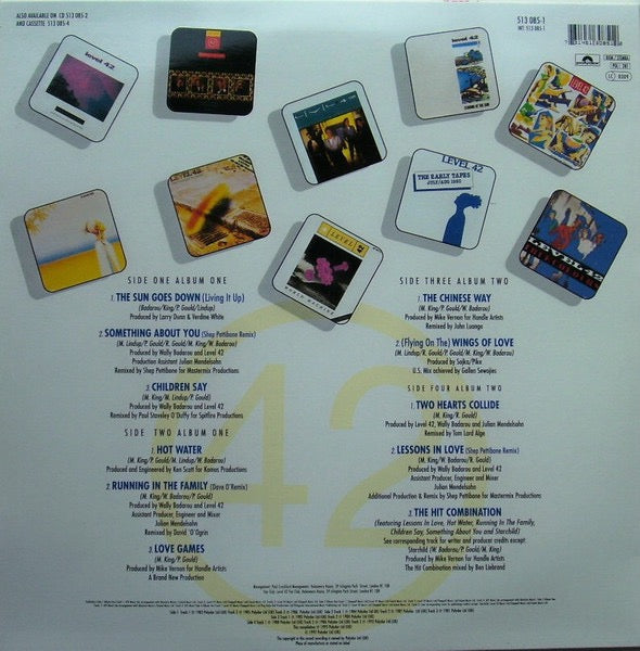 Image of Back Cover of 2xLP - VG/VG+ - LEVEL 42, The Remixes (Polydor; 513 085-1, UK 1992), ,  - 3516322C