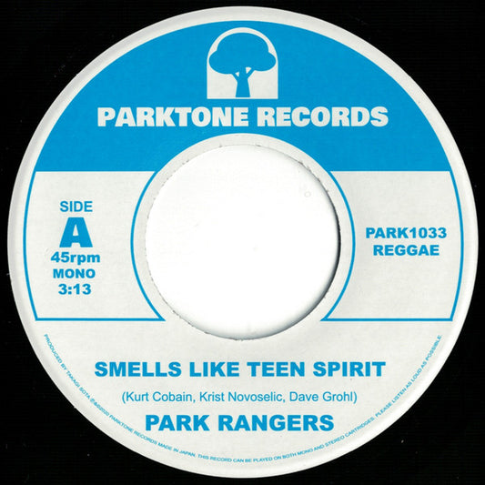 Image of Front Cover of 1224332E: 7" - PARK RANGERS, Smells Like Teen Spirit / Summer Madness (Parktone Records; PARK1033, UK 2020)   /VG+