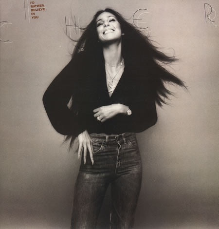 Image of Front Cover of 1214224C: LP - CHER, I'd Rather Believe In You (Warner Bros. Records; K56292, UK 1976)   VG/VG+