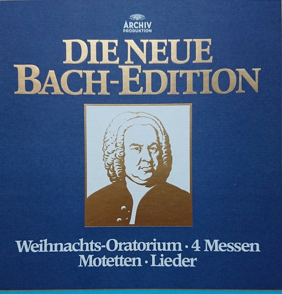 Image of Front Cover of 1224352E: 10xLP - HANNS-MARTIN SCHNEIDT, COLLEGIUM ST. EMMERAM, Bach: Die neue Bach-Edition - Weihnachts-Oratorium - 4 Messen - Motetten - Lieder (Archiv Produktion; 413 062-1, Germany , Box Set, Booklet)   VG/VG+