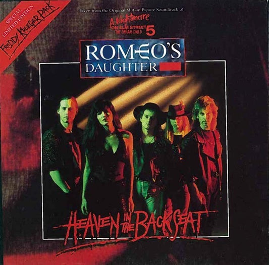 Image of Front Cover of 1214315C: 7" - ROMEO'S DAUGHTER, Heaven In The Back Seat (Jive; JIVE X 208, UK 1989, Box Set, 3 Prints, Sticker & Badge)   VG/VG+