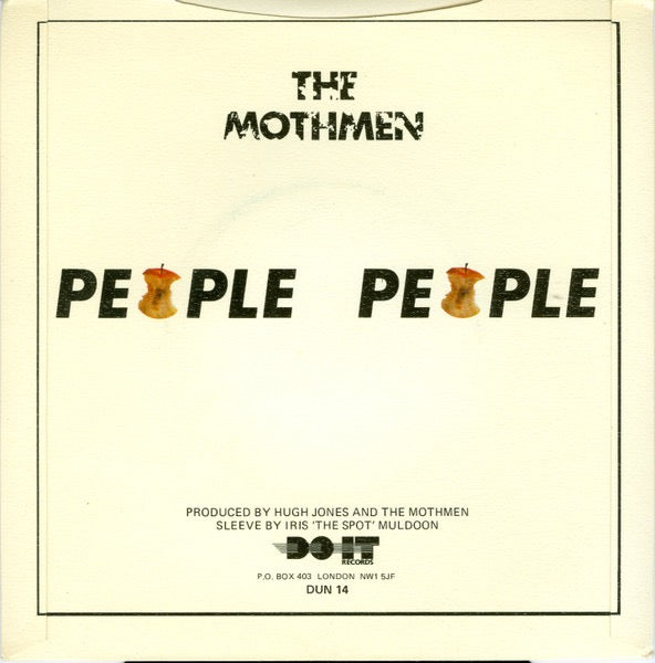 Image of Back Cover of 1214351C: 7" - THE MOTHMEN, Temptation (Do It Records; DUN 14, UK 1981, Picture Sleeve)   VG/VG