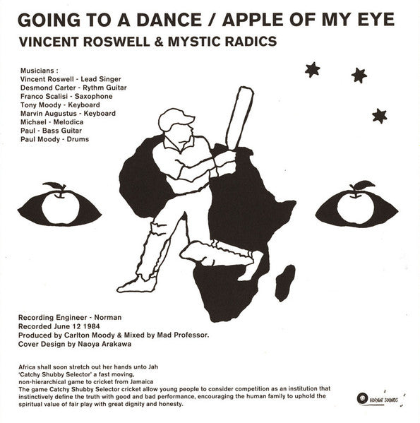 Image of Back Cover of 1244345S: 12" - VINCENT ROSWELL & MYSTIC RADICS, Going To A Dance / Apple Of My Eye (Water Mount; HS-16, Europe 2019, Picture Sleeve, Stereo)   VG+/VG+