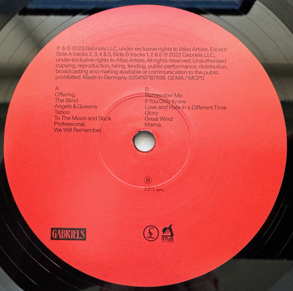 Image of Label Cover of LP - VG/VG - GABRIELS, Angels & Queens (Parlophone; 5054197187698, Europe 2023, Inner), Strong VG, Hype sticker stuck to rear of sleeve,  - 3716173C