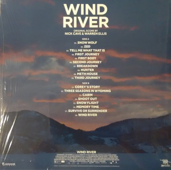 Image of Back Cover of 1314024C: LP - NICK CAVE & WARREN ELLIS, Wind River (Lakeshore Records; LSINV185LP, UK 2018, Insert, Picture Disc)   EX/EX