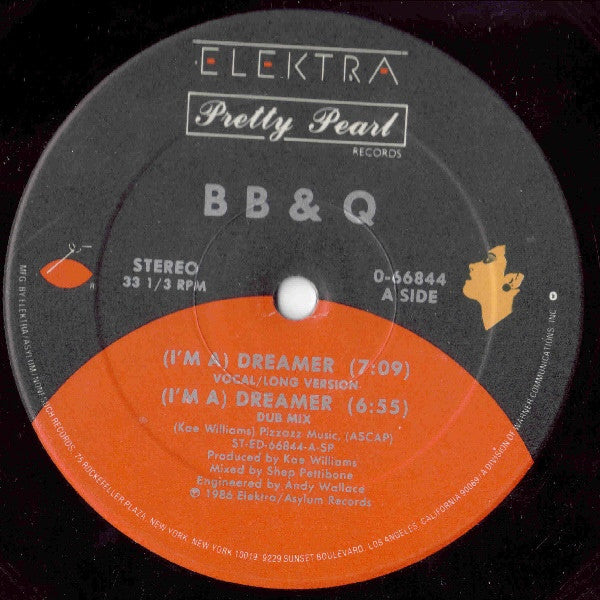 Image of Front Cover of 12" - VG/VG+ - B B & Q, (I'm A) Dreamer (Elektra; 0-66844, US 1986, Company Sleeve), ,  - 4246474S