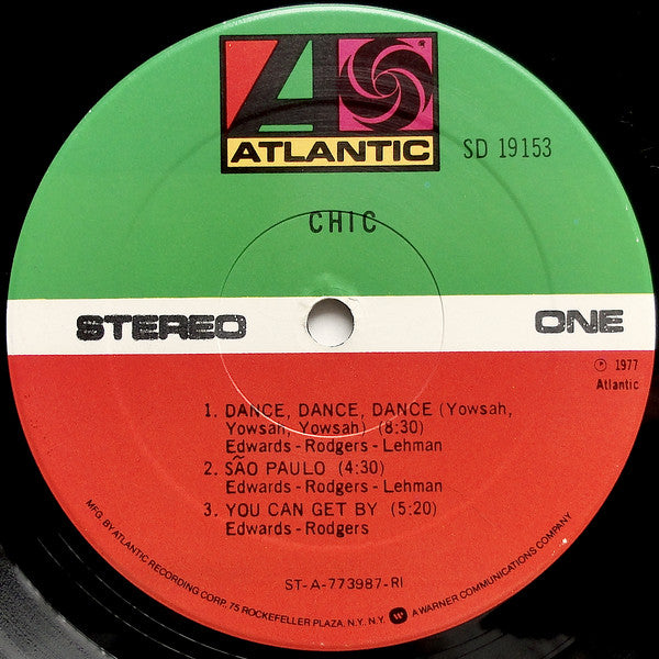 Image of Label Cover of LP - VG/VG+ - CHIC, Chic (Atlantic; SD 19153, US 1977, Picture Sleeve, Company Inner, Richmond Pressing), Light marks only. Cut out cover. Light ringwear.,  - 3426019E