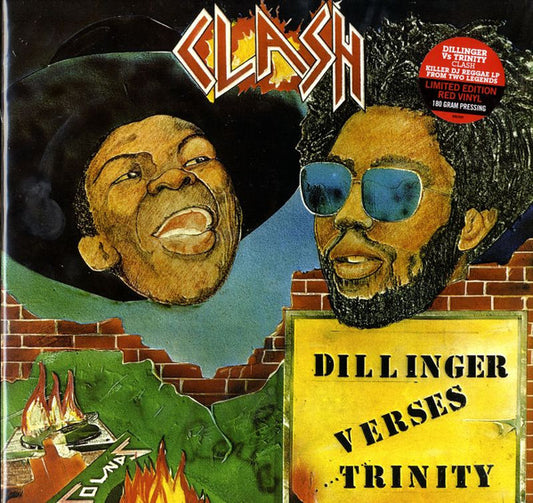 Image of Front Cover of 1334032E: LP - DILLINGER VERSES TRINITY, Clash (Burning Sounds Recordings Ltd.; BSRLP839, UK 2024, Insert, Limited Edition, Reissue, 180 gram, Red Vinyl)   NEW/NEW