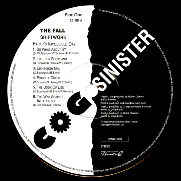 Image of Label of 1354054S: LP - THE FALL, Shift-Work (Cog Sinister; UMCLP003, Worldwide 2023)   NEW/NEW