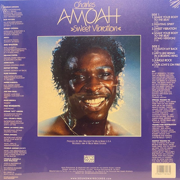 Image of Back Cover of 1334053E: LP - CHARLES AMOAH, Sweet Vibration (Soundway; SNDWLP149, UK 2022)   NEW/NEW