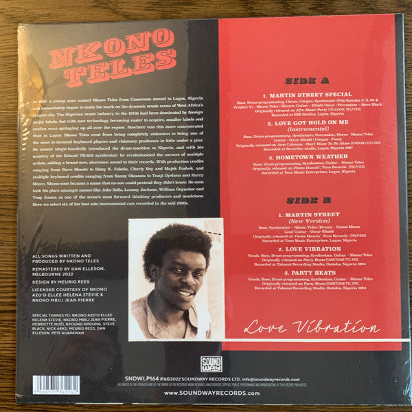 Image of Back Cover of 1334056E: LP - NKONO TELES, Love Vibration (Soundway; SNDWLP164, UK )   NEW/NEW