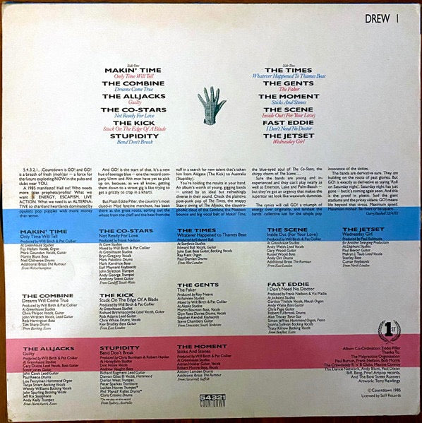 Image of Back Cover of 1314156C: LP - VARIOUS, The Countdown Compilation (Countdown; DREW 1, UK 1985)   VG/VG