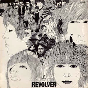 Image of Front Cover of LP - VG/G+ - THE BEATLES, Revolver (Parlophone Black/Yellow; PMC 7009, UK 1966, Laminated G&L Flipback Sleeve, Mono - XEX605-2/XEX606-1 Matrix Nos. Long Version of Tomorrow Never Knows), Light scratches & hairlines but none feelable, edge wear, small tear on back opening edge, SIDE ONE - XEX605-2SIDE TWO - XEX606-1 Withdrawn Mix of "Tomorrow Never Knows" - 4346007S
