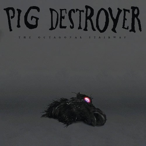 Image of Front Cover of 1334108E: 12" EP - PIG DESTROYER, The Octagonal Stairway (Relapse Records; RR7445, Europe 2021, Limited Edition, 45 RPM, Silver with Neon Magenta and Neon Violet Splatter Vinyl)   NEW/NEW