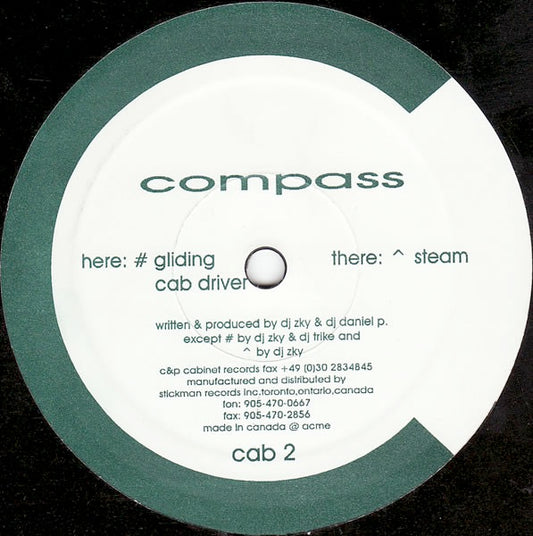 Image of Front Cover of 1314215C: 12" - COMPASS, Compass (Cabinet Records; cab 2, Germany 1995)   /G+