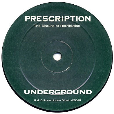 Image of Front Cover of 12" - /G+ - CHEZ DAMIER, RON TRENT, The Nature Of Retribution (Prescription; Pres 113, US 1995), lots of marks and scuffs. pressing defects present on both sides - doesn't affect play. light surface noise throughout. pol - minor,  - 2946033S