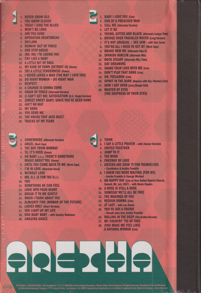 Image of Back Cover of 4xCD - EX/EX - ARETHA FRANKLIN, Aretha (Rhino; R2643463, Germany 2020, Book Sleeve, Book), ,  - 2056070S
