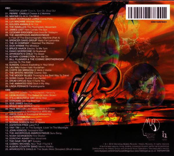 Image of Back Cover of 2xCD - VG+/VG+ - THE AMORPHOUS ANDROGYNOUS, A Monstrous Psychedelic Bubble Exploding In Your Mind Vol 3 - The 3rd Ear (History Records; HISTORY1006, Europe 2010, Slipcase, Booklet), Slight wear on outer slipcase. ,  - 2036189E