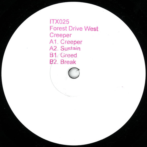 Image of Back Cover of 2524205E: 12" EP - FOREST DRIVE WEST, Creeper (Ilian Tape; ITX025, Germany 2022, Plain sleeve) Lightest of marks.  /VG+