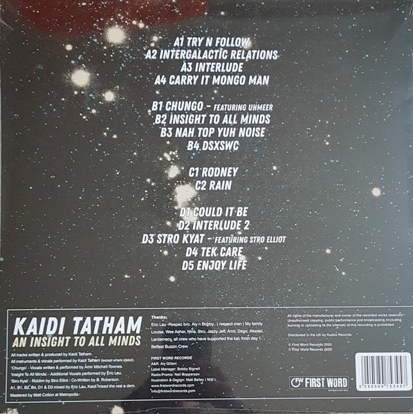 Image of Back Cover of 5054127S: 2xLP - KAIDI TATHAM, An Insight To All Minds (First Word Records; FW228, UK 2021)   NEW/NEW