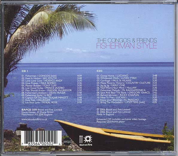Image of Back Cover of 2xCD - VG+/VG+ - THE CONGOS & FRIENDS, Fisherman Style (Blood & Fire; BAFCD 050, UK 2006, Double CD Case), ,  - 3616463C