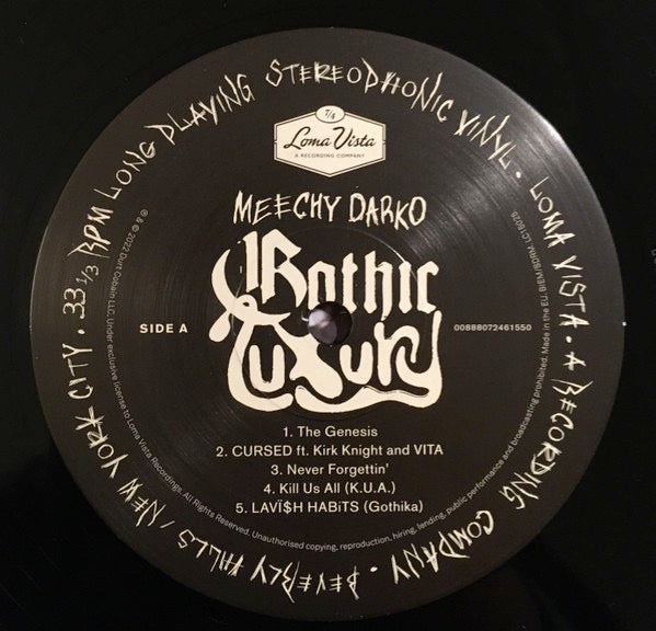 Image of Label Cover of 3614172C: 2xLP - MEECHY DARKO, Gothic Luxury (Loma Vista; 00888072298408, Europe 2022, 2 Inners, Poster, Side D Etched) Still In Stickered Shrinkwrap  EX/VG+