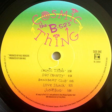 Image of Label of 1554450S: LP - THE B-52'S, Cosmic Thing (Reprise Records; R1 25854, USA & Europe 2020 Reissue, Inner)   NEW/NEW