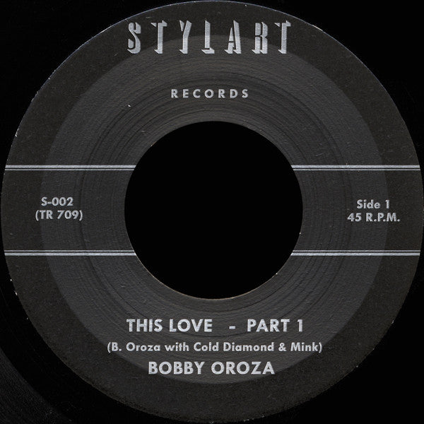 Image of Back Cover of 4615691C: 7" - BOBBY OROZA, This Love (Stylart Records; S-002, Finland 2016, Picture Sleeve)   VG+/G