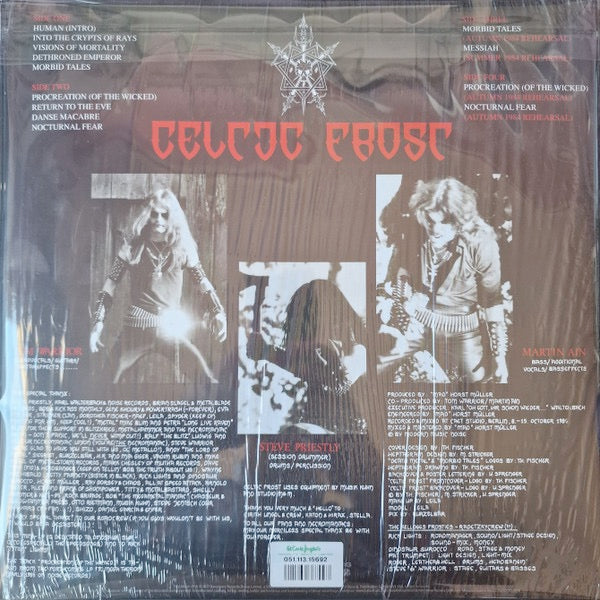 Image of Back Cover of 1434149E: LP - CELTIC FROST, Morbid Tales (Noise; NOISE2CLP010, Europe 2023 Reissue, Gatefold, 2 Inners & 2 Inserts & Booklet, Red Vinyl)   NEW/NEW