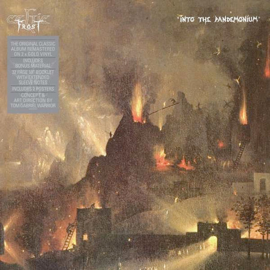 Image of Front Cover of 1434151E: 2xLP - CELTIC FROST, Into The Pandemonium (Noise; NOISE2CLP012, UK & Europe 2023 Reissue, Gatefold, 2 Inners & Booket, 2 Posters, Gold Vinyl)   NEW/NEW