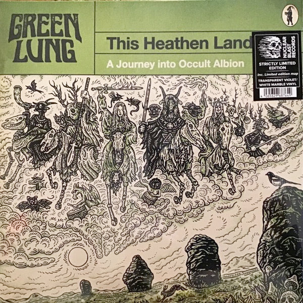 Image of Front Cover of 1534003E: LP - GREEN LUNG, This Heathen Land (Nuclear Blast Records; NB 6876-4, Europe 2024, Gatefold, Violet with White marble Vinyl)   NEW/NEW