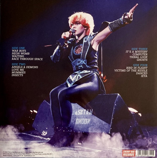 Image of Back Cover of 1414479C: 2xLP - TOYAH, Live At The Rainbow (Cherry Red; BREDD871, Europe 2022, Gatefold, 2 Inners, No Postcard, Blue Translucent Vinyl.)   VG+/VG+