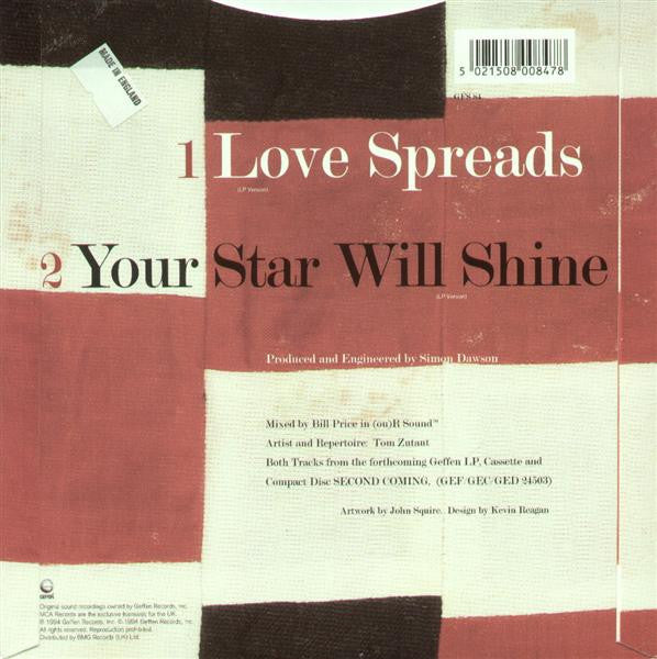 Image of Back Cover of 7" - VG+/VG+ - THE STONE ROSES, Love Spreads (Geffen Records; GFS 84, UK 1994, Picture Sleeve), ,  - 2916360C